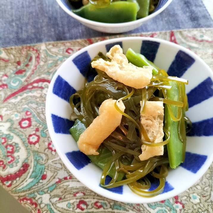 切り昆布と油揚げのさっと煮♩